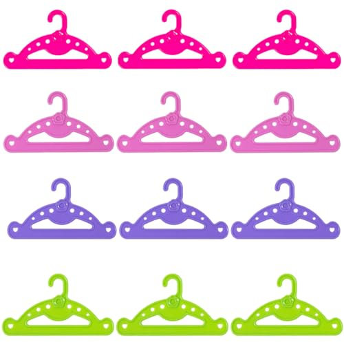 EIHI 12 Stück baby kleiderbügel, kleiderbügel baby, puppenkleiderbügel, puppen kleiderbügel für puppen kleiderschrank, 13cm