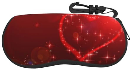 FJQWKLF Custodia morbida per occhiali da sole di San Valentino, custodia per occhiali con cerniera in neoprene ultraleggera e portatile, custodia per occhiali per uomo e donna