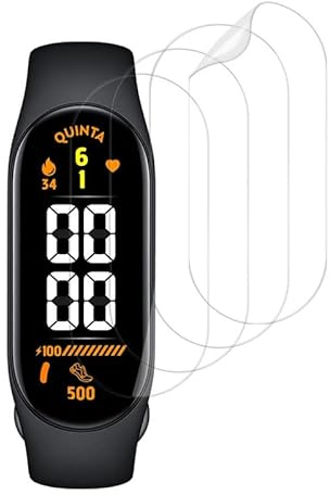 FOXZKISS Premium Glasfolie für Xiaomi Mi Band 7 Schutzfolie, 4 Stück | für Panzerglas Xiaomi Mi Band 7 Displayschutz , Kratzfest, Blasenfrei,Ultrabeständig Displayfolie