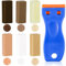 Laminat Wachs Reparaturset Weiß Hartwachs 6 Farben Laminat Reparaturset Wachs Hartwachs Reparaturset Fliesen Holzwachs Reparatur Fliesen Wachskitt Wachs Holzkitt Laminat Reparaturset mit 1 spachtel