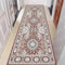 Hibate Boho Kurzflor Küchenteppich Waschbar rutschfest Küchenläufer Teppich Flur Flurteppich Läufer Lang für Küche Schlafzimmer Kitchen Laundry Room Bathroom 60 x 180 cm, Rot