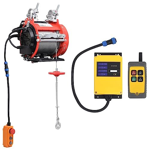 BDKSEXBF Paranco Elettrico per ponteggi da 800 kg con Telecomando, paranco per ponteggi: