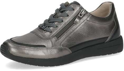 Caprice Damen Sneaker flach aus Leder mit Reißverschluss