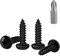 150 Pcs M4 Screws Set, Black Wood Self Tapping Screws Assortment, Phillips Round Head Truss Head Self-tapping Screw Set for Masonry Decking Furniture(M5x20mm)