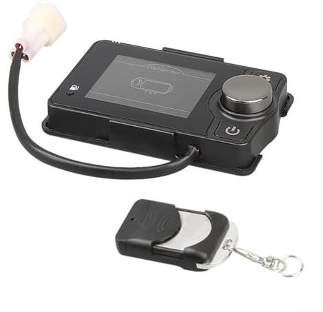 12V/24V Diesel Parking Heater LCD Controller Switch with Remote Control, BT Compatible Thermostat for Car Truck, Large Screen Display, Adjustable Temperature