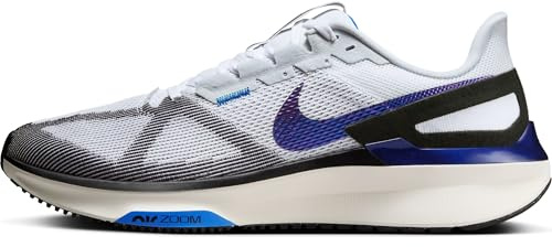 Nike Herren Air Zoom Structure 25 Laufschuhe, White/Black/Sail/Photo Blue, 42.5
