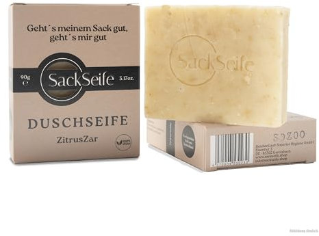 SackSeife | ZitrusZar Naturseife | Erfrischende Zitrus-Duschseife für Männer