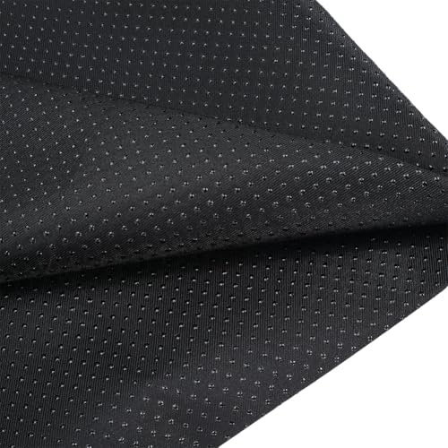 GORGECRAFT 1.55 x 1 m Rutschfester Stoff Für Die Endrückseite Schwarzes PVC Vinyltuch Tufting Pad Für Grundteppiche Runde Punkte Haltbares Tuch Zum Selbermachen Basteln Herstellen von Teppichen Sitzki