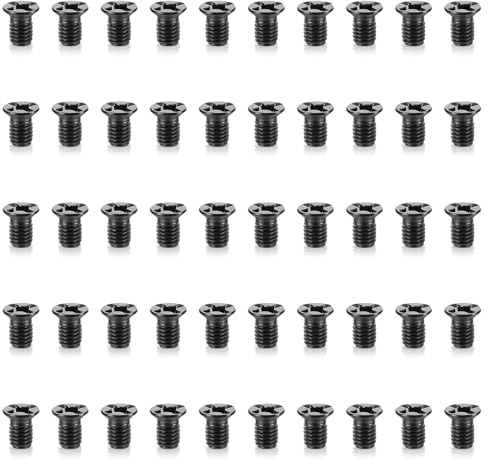 50Pcs Hard Drive Screws 2.5 inch, #6-32 x 1/4 Phillips Flat Head Machine Screws M3 x 5mm Black Phillips Flat Head Machine Screw Stainless Steel lat Heads Cap Screw Bolts for 2.5 inches Hard Drive
