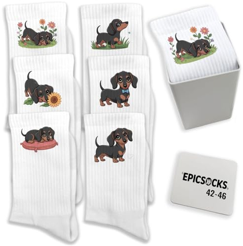 epicsocks Dackel Dreams Socken im in verschiedenen Größen