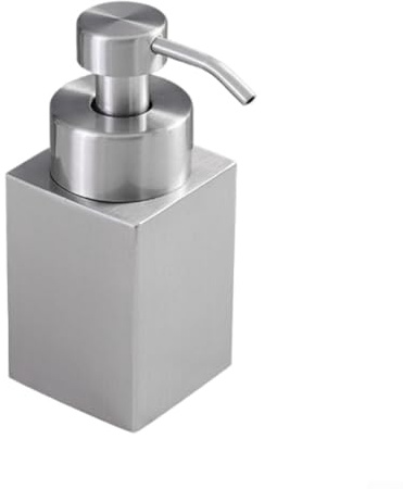 Schaumseifenspender Edelstahlflasche mit Handpumpe für Bad und Küche, entworfen für mehrere Flüssigkeiten einschließlich Seife und Desinfektionsmittel (Silber)