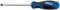 Draper 48922 Destornillador de ranura lisa con mango de agarre suave, 5 mm x 100 mm, azul