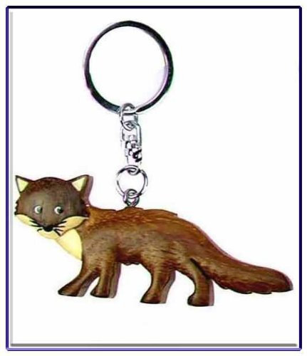 Renard *porte-clé en bois