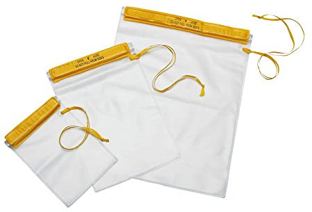Ferrino 78331V, Bustina di Plastica Impermeabile con Cordino Giallo, 22x17 cm