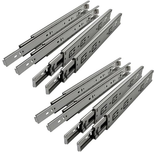 SOTECH 4 Paar (8 Stück) Vollauszüge KV1-45-H45-L500-NF 500 mm (eingeschoben) Kugelführungen Tragkraft 45 Kg