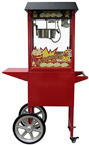 Machine à pop corn professionnelle avec chariot