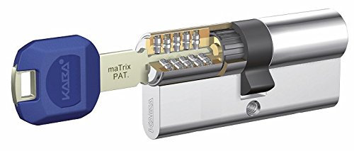 Kaba K59.DZ.30.30.NI.BSZ.Lam Cilindro Alta Seguridad + Refuerzo Lam, NIQUEL, 5 Llaves LK Doble Embrague