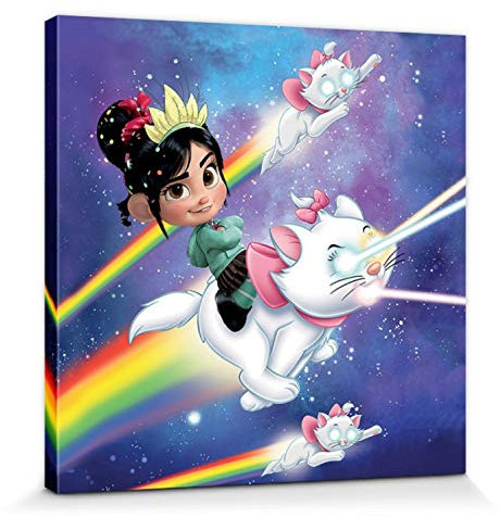 1art1 Ralph Reichts Poster Disney Cameo Bilder Leinwand-Bild Auf Keilrahmen | XXL-Wandbild Poster Kunstdruck Als Leinwandbild 40x40 cm