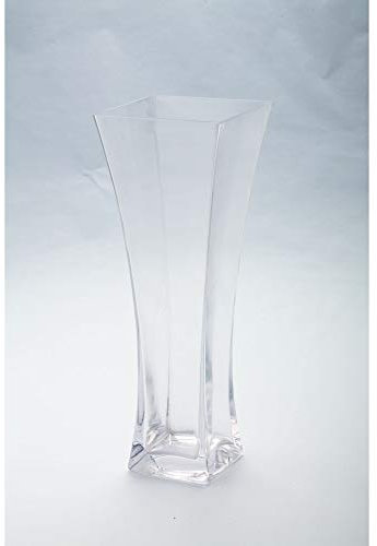 CC Home Furnishings Vase, Glas, quadratisch, 35,6 cm