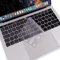 MOSISO Teclado Piel de TPU Compatible con MacBook Pro 13/15 con Touch Bar 2019 2018 2017 2016 A2159 A1989 A1706 A1990 A1707, Ultra Uelgado TPU Transparente Protectora Piel (EU Layout), Negro