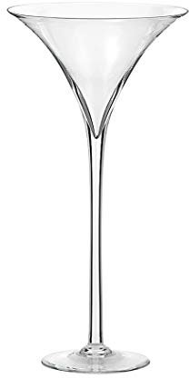 takestop® Bicchiere Vetro 40 Cm Coppa Martini Ampolla Centrotavola Decorazione
