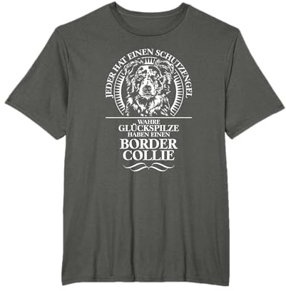 Border Collie merle Schutzengel Hund Hundespruch T-Shirt