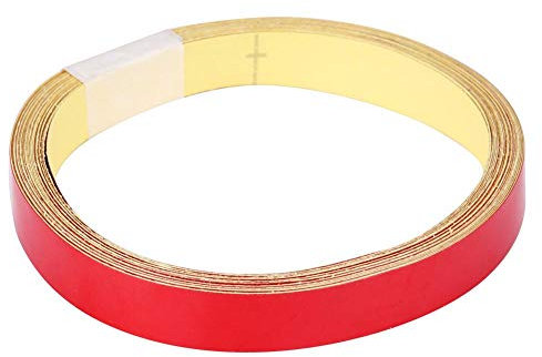 liseret rouge,bande autocollante voiture,bande autocollante voiture,Bande réfléchissante de sécurité bande adhésive rouleau bande 1 cm * 5 m bande d'avertissement réfléchissante décoration autocollant