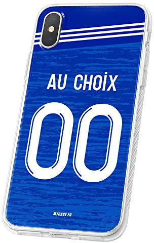 MYCASEFC Coque Football Personnalisable Strasbourg Xiaomi Mi 9 / Mi 9 Pro en Silicone. Housse de Foot pour Smartphone personnalisée et fabriquée en France en TPU