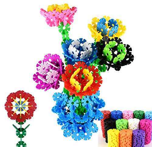 Rainbow Building Discs 500 PCS 42mm Educational Brain Building Toy Interlocking Plastic Construction Connect Set Promotes Fine Motor Skills Developmen