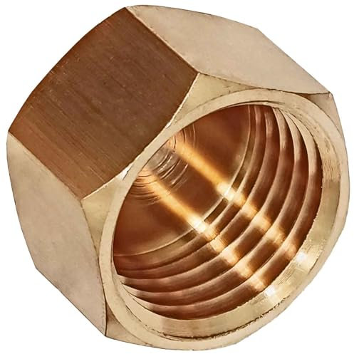 Kappe mit 1 1/4 Zoll Innengewinde - 1,25 IG Gewinde Schraub Fitting aus Messing Deckel Endstück