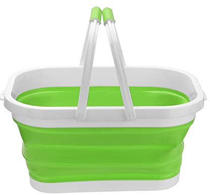 FGYZYP Évier de camping pliable pour laver la vaisselle, panier de pique-nique pliable, léger et portable avec poignée robuste pour extérieur, intérieur, cuisine, camping-car, camping randonnée