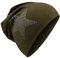 Miobo Kinder Slouch Beanie Mütze,Baumwolle,Strass Stern Olivgruen 59