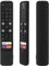 Custodia protettiva in silicone per TCL Voice TV telecomando RC901V FMRD/FMR1/FMR8, lavabile, antiurto e delicata sulla pelle, anti-smarrimento con cordino (Nero)