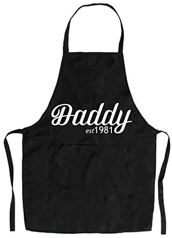 Mugged Off Dad Personalised Apron Daddy Apron Fathers Day Birthday grill apron Dad apron with front pocket machine washable