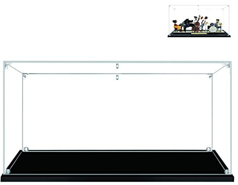BOOVAX Acryl Vitrine für [Jazz Quartett] - Schaukasten Kompatibel mit Lego 21334 - 50 x 20 x 24 cm (Nur Vitrine)