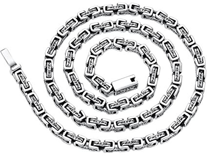 ANAZOZ Kette Ohne Anhänger Silber 55 cm, Halskette Herren Hip Hop Königskette 5mm Breit Silber