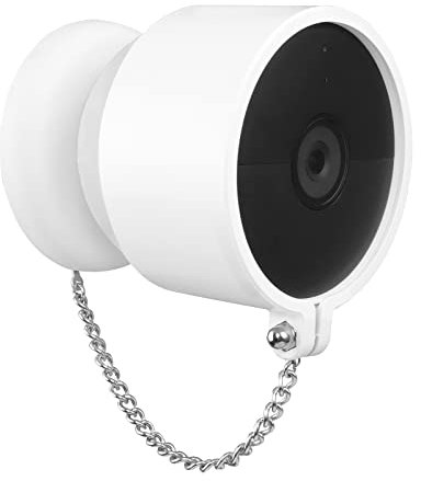 BECEMURU Anti-Diebstahl-Sicherheitshalter mit Kette Schutzhülle Outdoor Cover Guard Kompatibel mit Google Nest Outdoor Kamera (1 Pack)