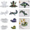 FineInno 4 Stück Tier Epoxidharz Formen,Animal Resin Molds,3D Silikonformen,Gießform für Frosch,Eidechse, Schnecken Desktop Dekoration Wandbehang