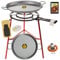 COMBOI - Kit paella, Brûleur à Gaz Butane de 50 cm, Poêles à paella de 60 cm et 42 cm, Régulateur de Gaz, Tuyau, Trépied Renforcé, Tablier et Recettes.