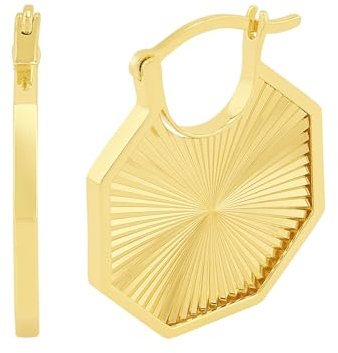 NOELANI Creolen 925 Sterling Silber Damen Ohrschmuck, 2,2 cm, Gold, Kommt in Schmuck Geschenk Box, 2034665