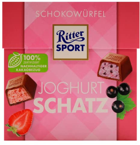 Ritter Sport Schokowürfel Joghurt Schatz, 4er Pack (4 x 176g)