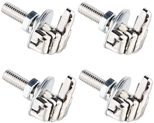 Temzzer Number Plate Screws Motorcycle Cool Metal Anti Theft License plate bolts for Most Vehicle Motorcycle 4 Pcs (Silver 1)