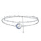 Hifeeled Mond Katze Armband Damen 925 Sterling Silber Doppelkette mit Kugelperlen Katzenliebhaber Armbänder für Frauen Original Schmuck Geschenk Verstellbarer [16+4cm]