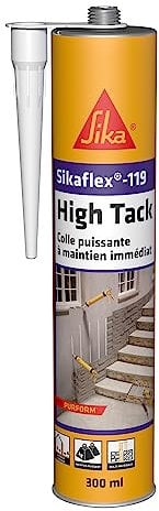 SIKA - Colle puissante - Sikaflex-119 High Tack Purform blanc - Collage d’objets lourds - Intérieur et extérieur - Maintien immédiat élevé - 300 ml