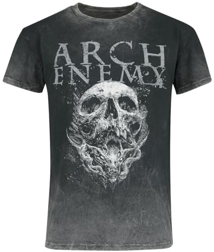 Arch Enemy Set The Flames Männer T-Shirt grau Band-Merch, Bands, Totenköpfe S