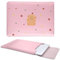 OFQKOAKS Cute Flower Laptop Sleeve Case for MacBook Air 13/MacBook Pro 13 (13 13.3 13.5 Inch),Kawaii Bear MacBook Bag Pink Can be Used as Mouse Pad and Laptop Desk Pad for Girl Women