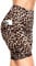 TNNZEET Radlerhose Damen Hohe Taille Kurze Sporthose Leggings Blickdicht Sommer Shorts Yoga Hose für Gym Sport (Leopard-1,S-M)