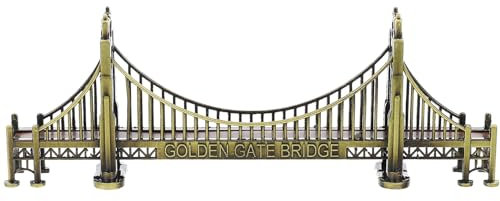 Amosfun Golden Gate Bridge Modell Aus Metall 17.7 cm Detailliertes Desktop-Brückenmodell Für Wohnkultur Und Bürodekoration