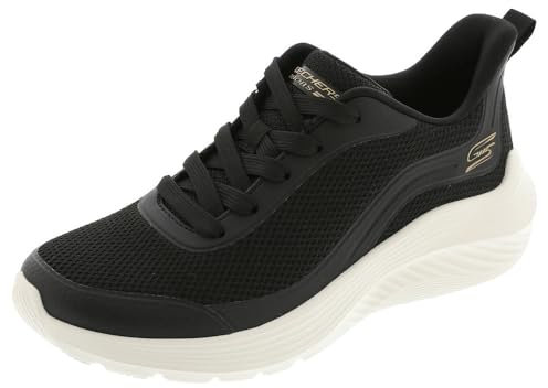 Skechers Bobs Squad Waves-Still Wading Sneaker für Damen, Schwarz/Weiß, 40 EU