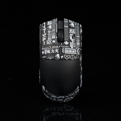 JIROAOTIC Rutschfester Maus-Aufkleber für Razer Viper V3 HyperSpeed, Eidechsenhaut, Schweißresistent, Schwarz